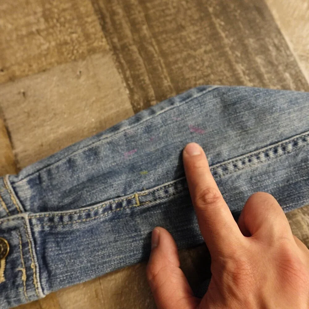 Gap denim jean jacket‎ boys medium blue snap buttons